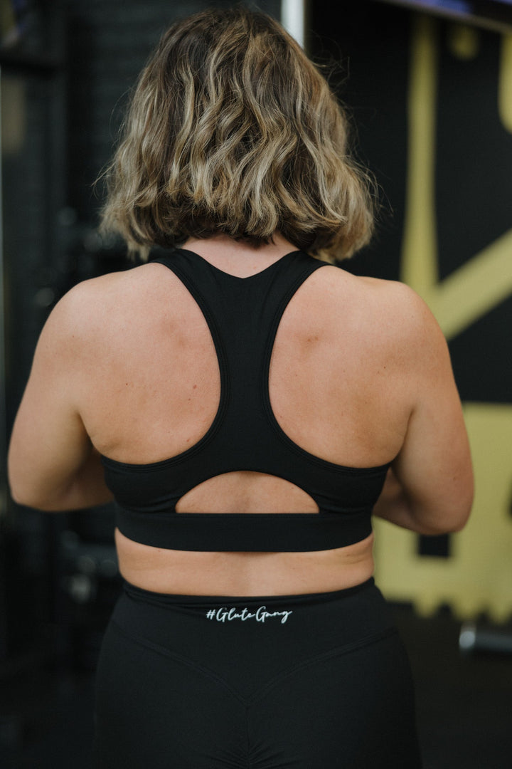 GluteHouse Crossover Bra + Icon Scrunch Butt Biker Short Set
