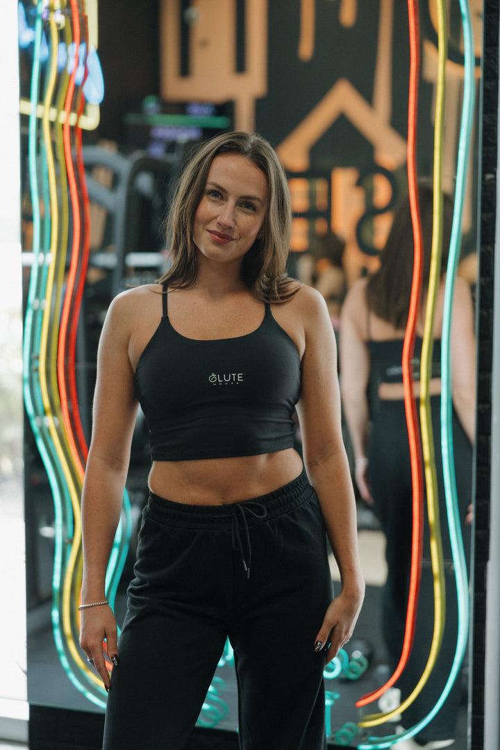 GluteHouse Icon Straight Leg Sweatpant + Spaghetti Bra Set