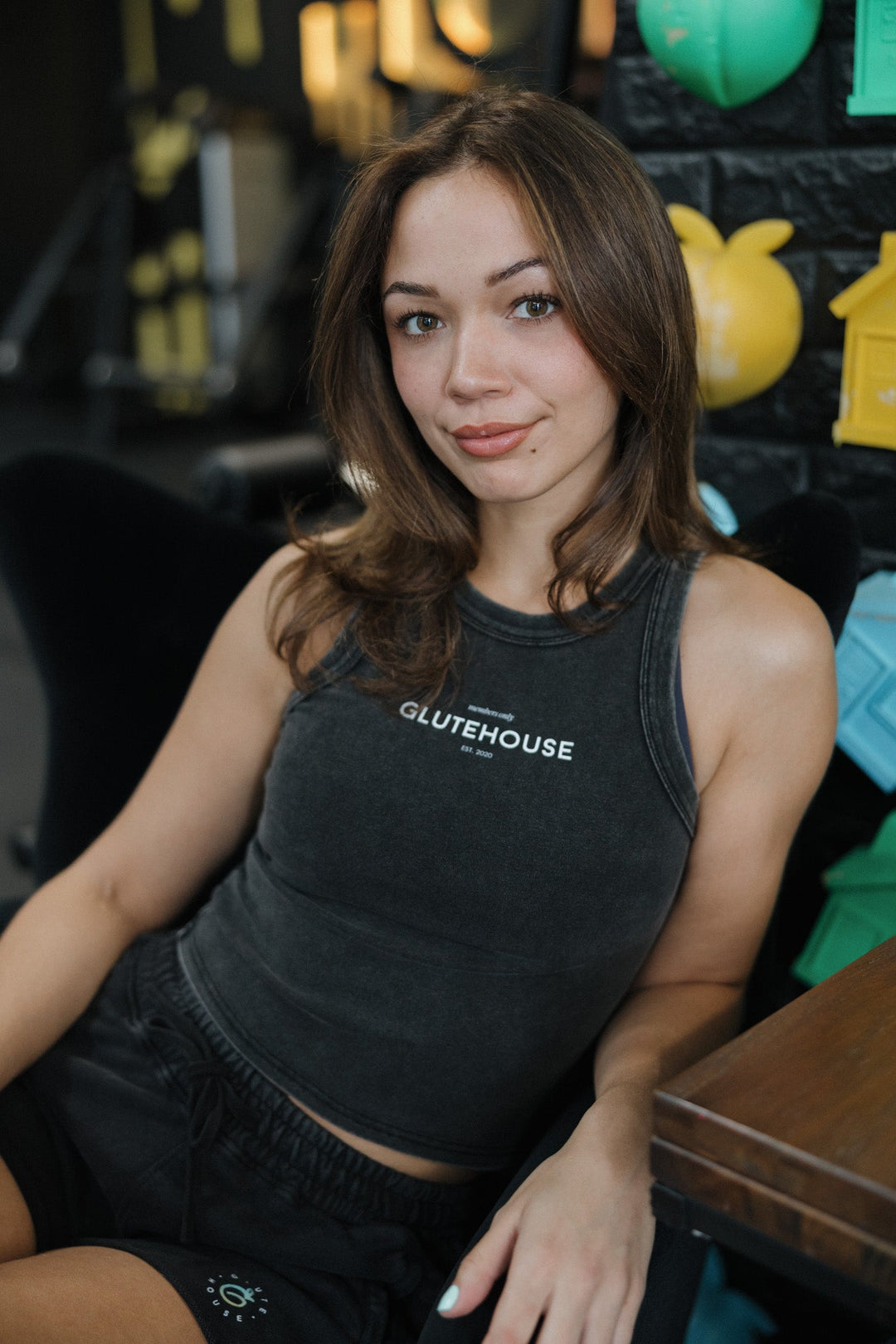 GluteHouse Members Only Tank + Raw Edge Short Set