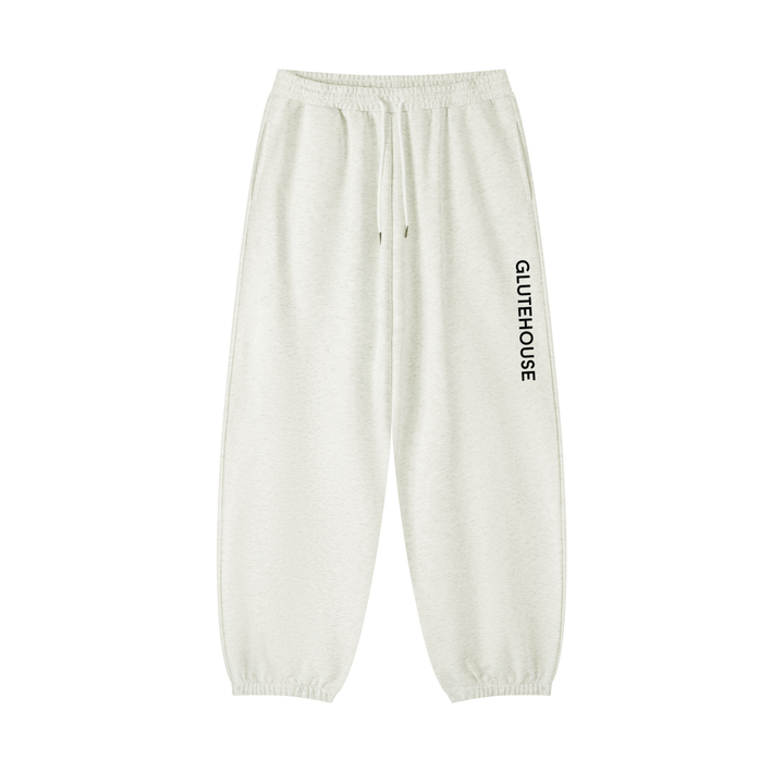 GluteHouse Crop Hoodie + Jogger Sweatpants Set - Oat Gray