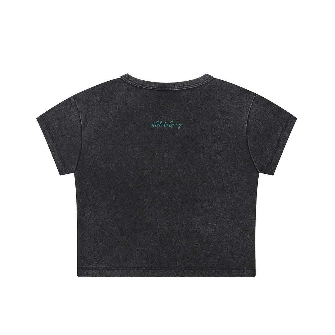 The Cake Is Baking Crop Tee